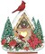 Diamond Art Painting Kit Tabletop Decoration - (Christmas Bird House)